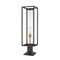 Z-Lite Dunbroch 1 Light Outdoor Pier Mounted Fixture, Deep Bronze + Outdoor Brass & Clear 584PHBR-533PM-DBZ - alternate 1